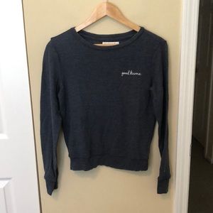 Spiritual Gangster navy waffle long sleeve top XS